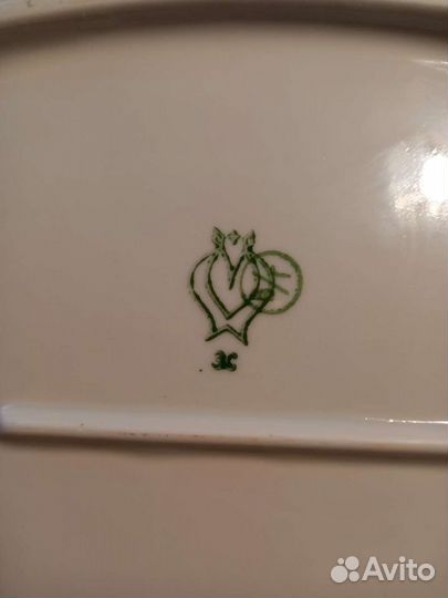 Блюдо фарфор/хрусталь СССР. 8 шт