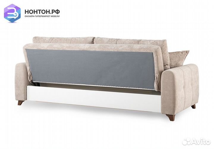 Диван книжка Плимут светло-бежевый / коричневый