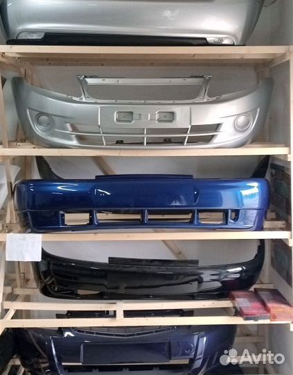 Бампер перед 2110 2112 цвет Серебристый ярко-синий