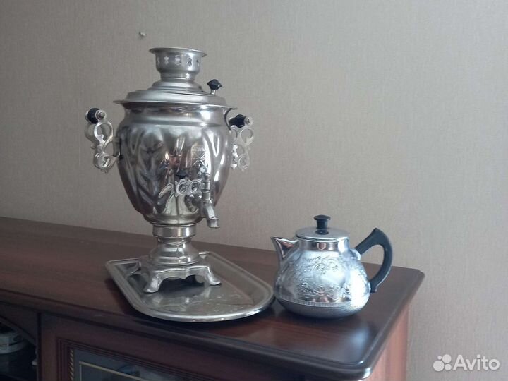 Самовар Тульский электрический. Чайник заварочный