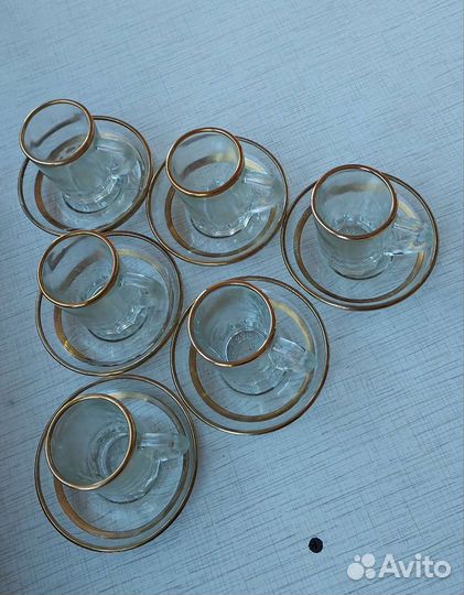 Кофейный набор закаленное стекло