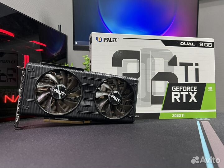 Видеокарта RTX3060Ti Palit Dual гарантия
