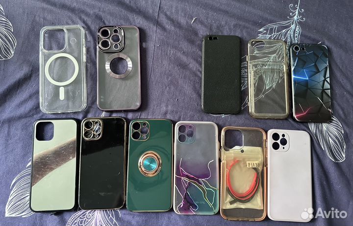 Чехол на iPhone 8 (3 шт), 11 pro (6 шт), 14 (2шт)