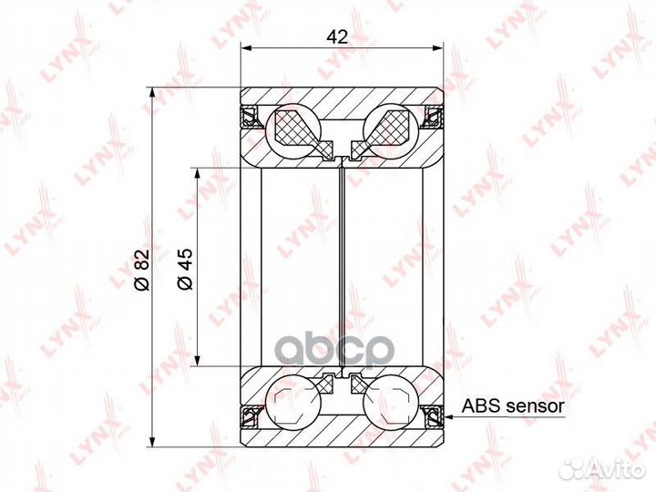 Подшипник ступицы колеса перед WB1532 lynxauto