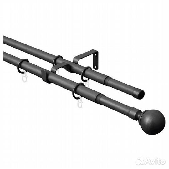 Карниз телескоп. 2-рядный arttex 160-300см 16/19мм