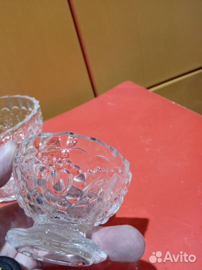 Конфетница СССР, икорница, стекло, хрусталь