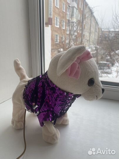 Игрушка собачка интерактивная на поводке