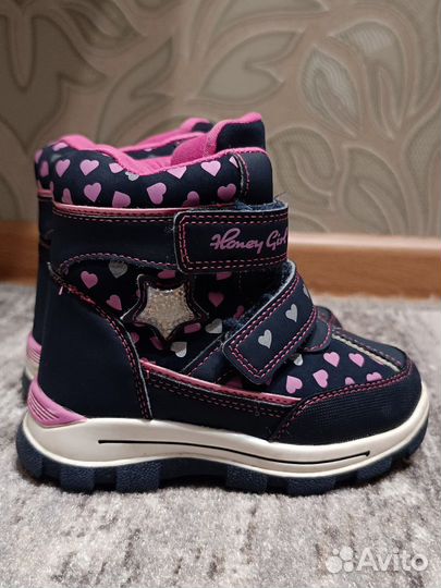 Ботинки для девочки. Дутые сапоги. Зимние