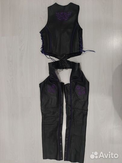 Мотокостюм женский кожаный