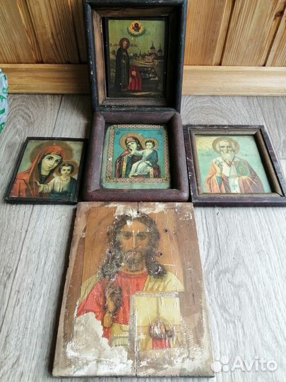 Иконы литографии старинные