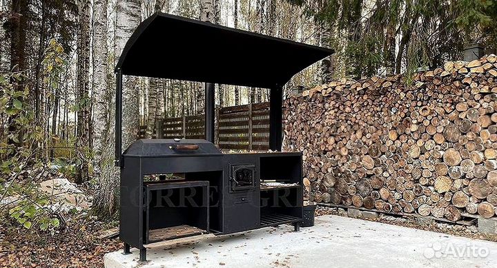 Мангал с крышей