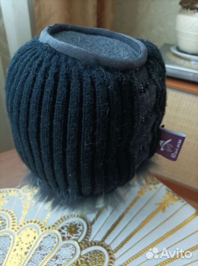 Шапка женская мех чернобурки