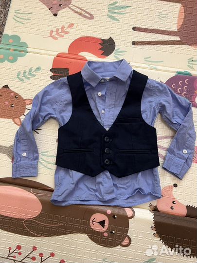 Рубашка и жилетка для мальчика 92