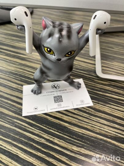 Кот Басик подставка (наушники Apple/ручка)