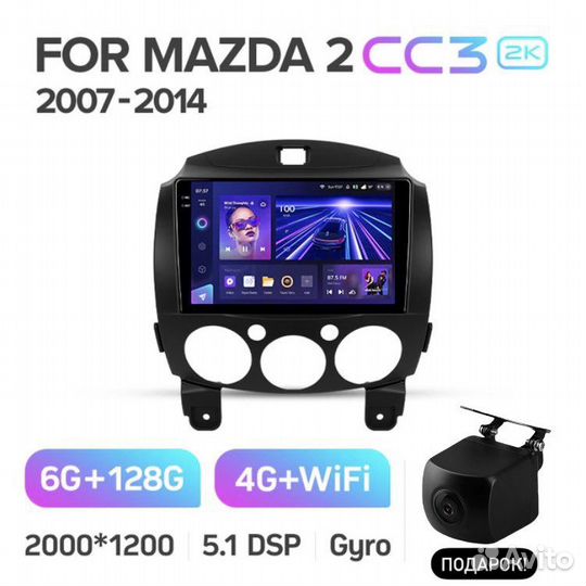 Teyes CC3 2K 6/128 mazda 2 2007-2014