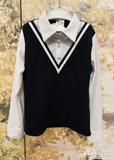 Школьные джемпер, блузки, рубашки 134, 140