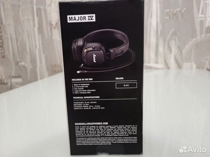 Беспроводные наушники Marshall Major IV Black