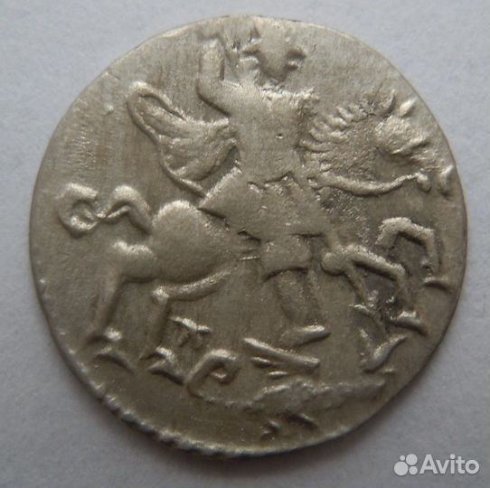 Копейка 1718 года. Серебряная. Петр 1. Редкая