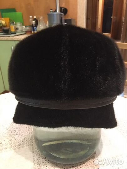 Меховая мужская кепка из норки