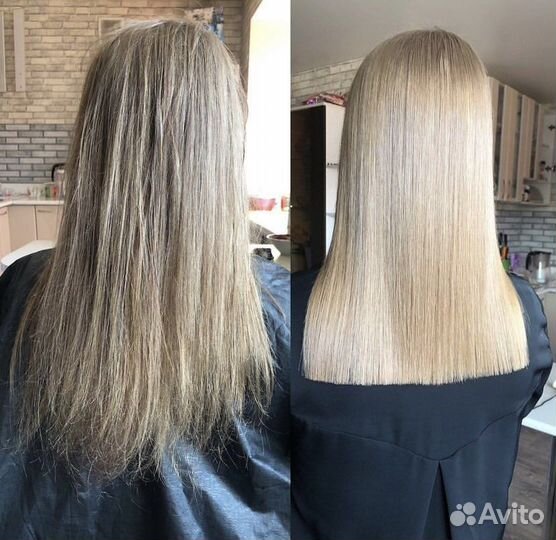 Кератиновое выпрямление волос