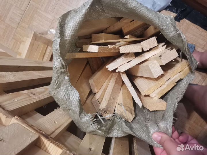 Дрова в мешках