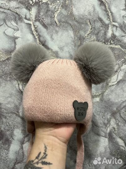 Шапка детская 1-3 мес зима