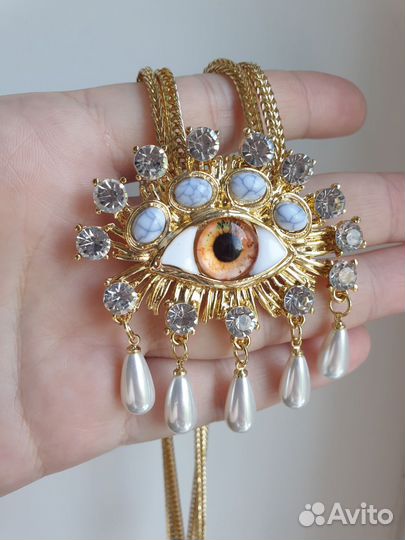 Колье чокер schiaparelli коричневый