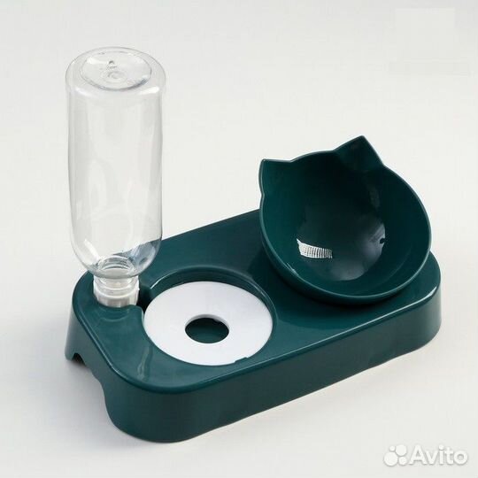 Миска с автопоилкой для кошек и собак мелких пород