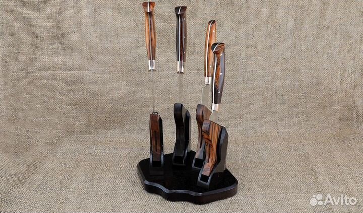 Премиум набор из четырёх ножей Шеф S390 рукоять же