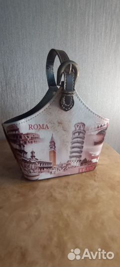 Корзина из искусственной кожи