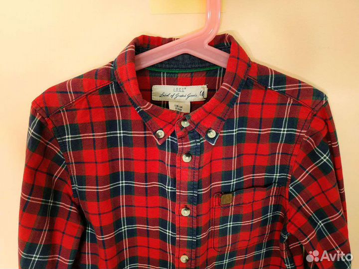 Рубашка в клетку для девочки 8 - 9 лет 134 h&m