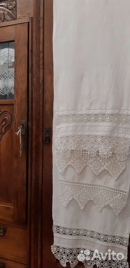 Рушник старинный, скатерть лен