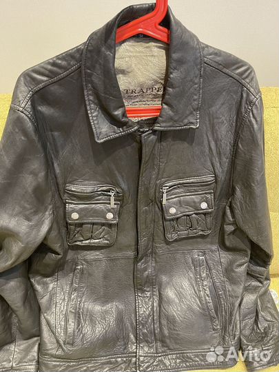 Кожаная куртка мужская 48 50