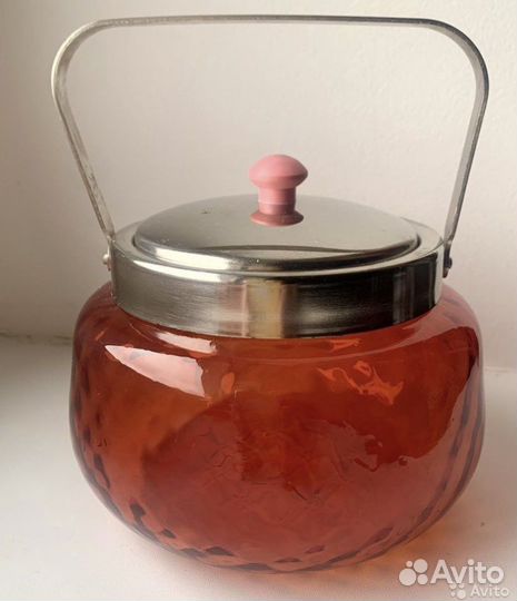 Сахарница Новая 60- тых годов,цветное стекло СССР