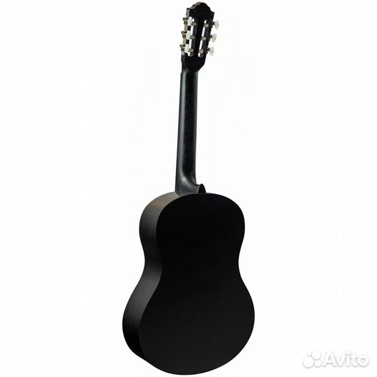 Классическая чёрная гитара 4/4