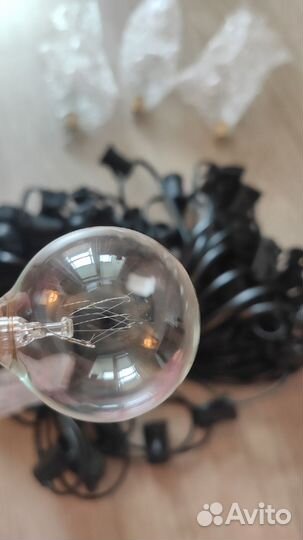 Ретро гирлянда для интерьера, теплый свет