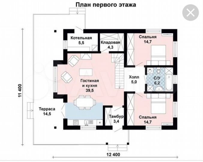 Дом 127 м² на участке 10,3 сот.
