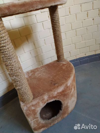 Когтеточка домик для кошки большой 123см мощный