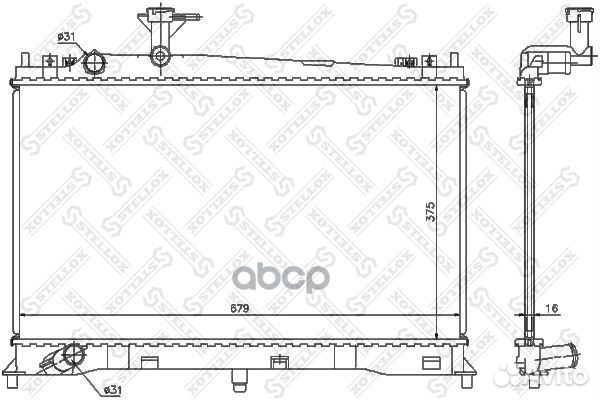 Радиатор системы охлаждения Mazda 6 1.8/2.0 02