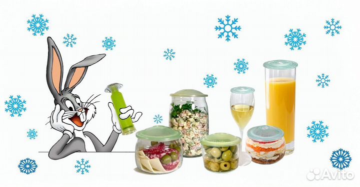 Вакуумные крышки для банок с насосом 7 шт