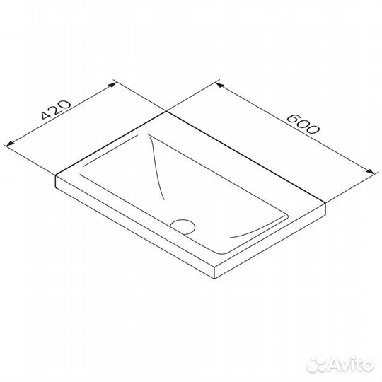 Мебельная раковина Am.Pm M90WCC0602BM GEM 60