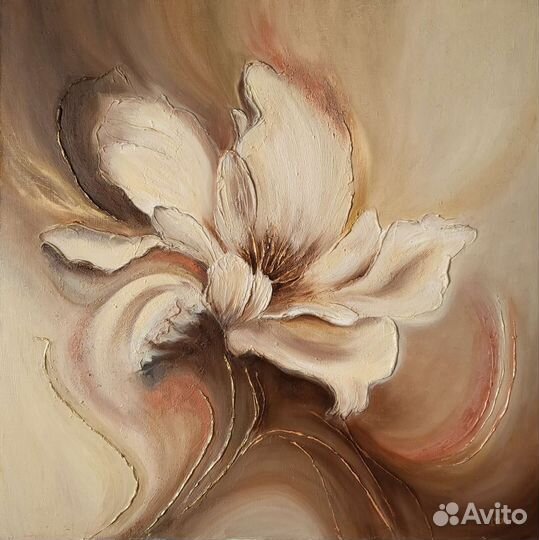 Картина для интерьера маслом и текстурной пастой