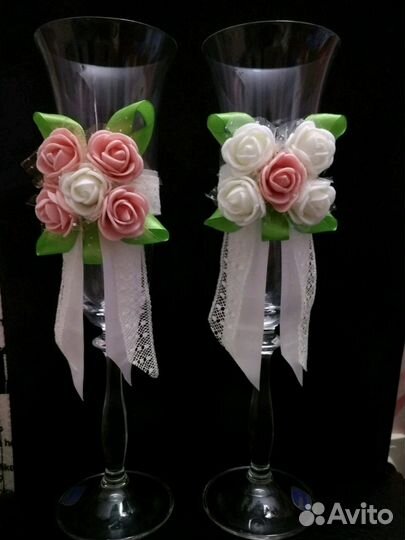 Фужеры-ручная работа Новые