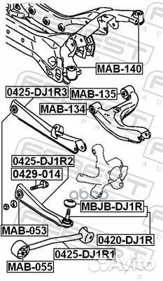 Болт с эксцентриком mitsubishi eclipse DK2/4A