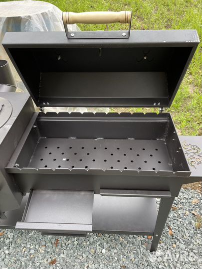 Мангал с печью под казан