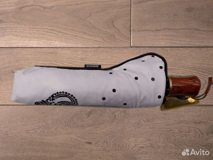 Зонт Amico жен. (черно-белый)