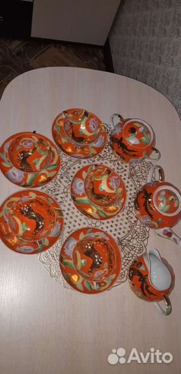 Чайный сервиз СССР Золотой олень. Дулево