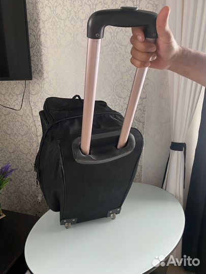 Сумка дорожная на колесах с ручкой и расширением