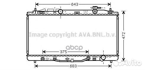 Радиатор охлаждения Toyota Camry to2473 Ava