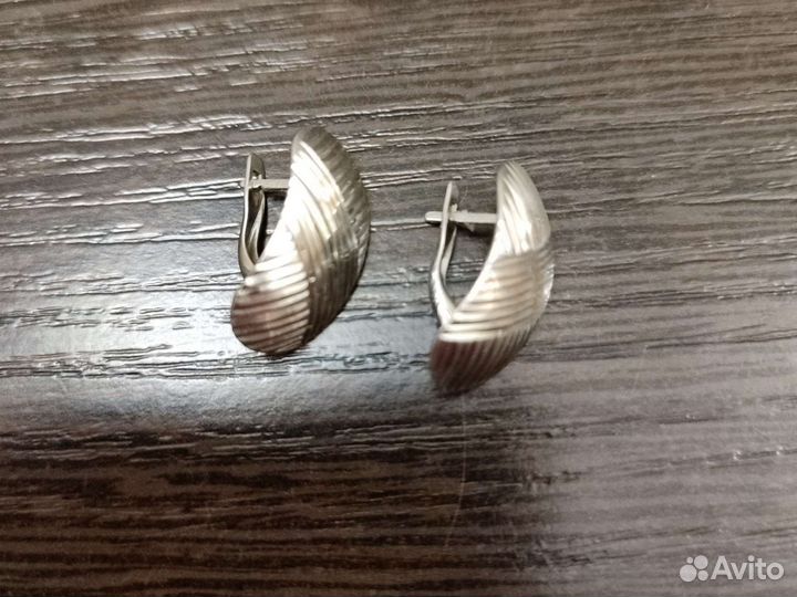 Серьги серебро новые